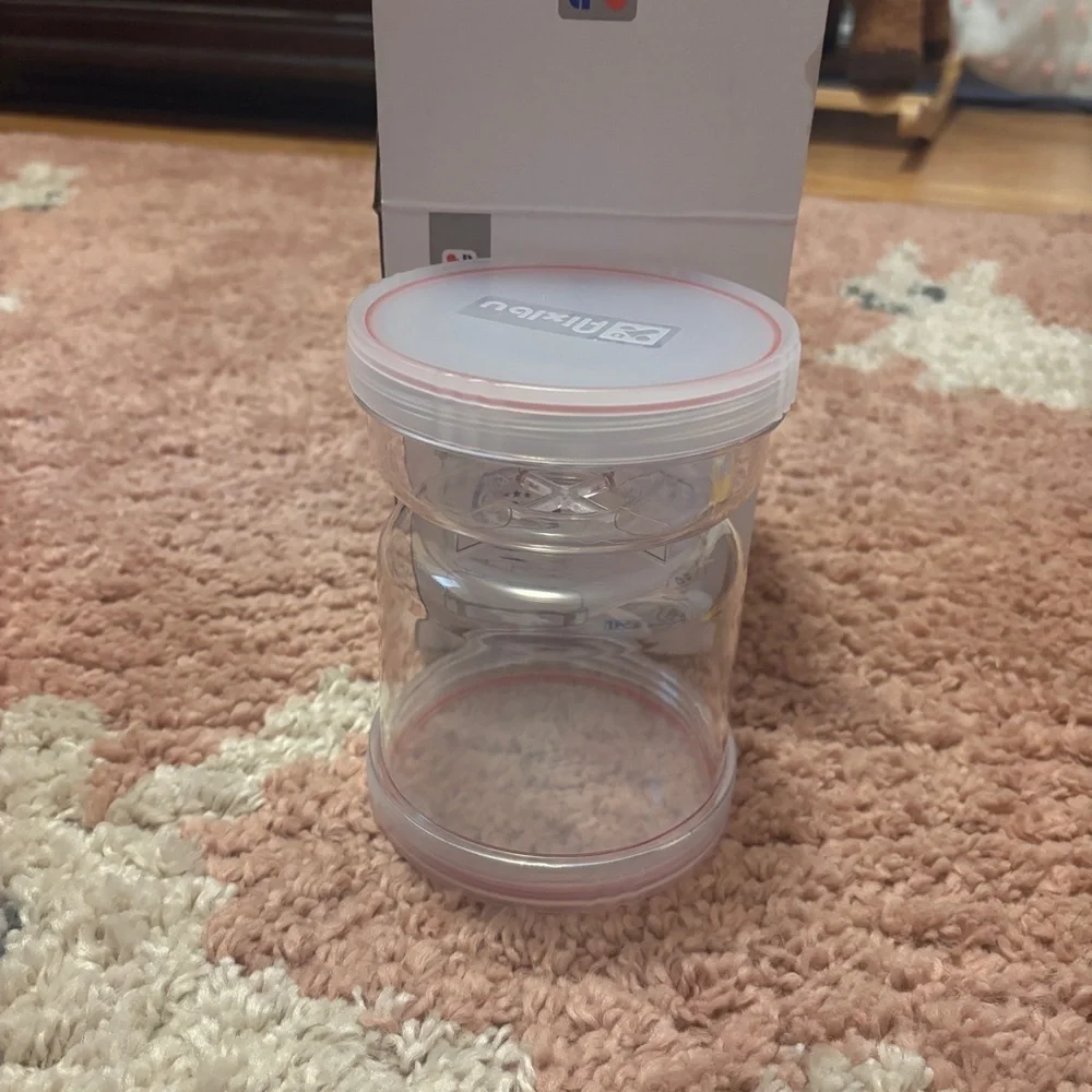 AI.xibu Hourglass Pickle Jar with Strainer Leakproof Food Grade BPA-Free NIB